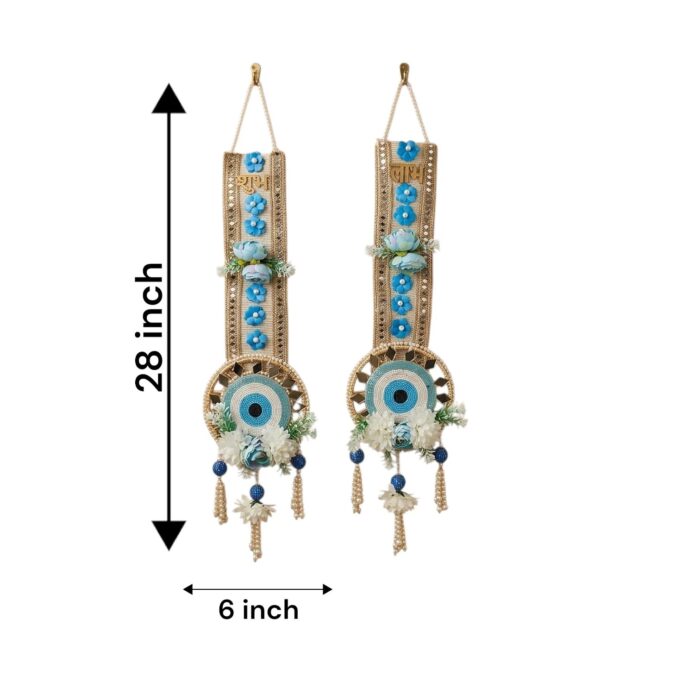 28 inch drop on each Shubh Labh hanging