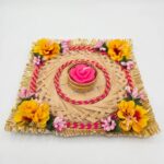 Bamboo Rangoli Diya center piece - Image 2