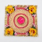 Bamboo Rangoli Diya center piece - Image 3