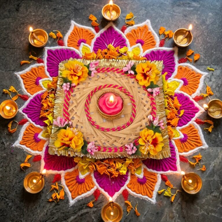 Rangoli Diwali Decoration in Canada | Rangoli Diya mat