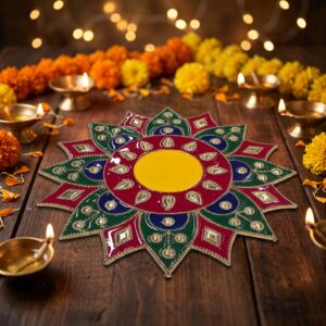 Ready made rangoli center piece for quick Diwali Decoration