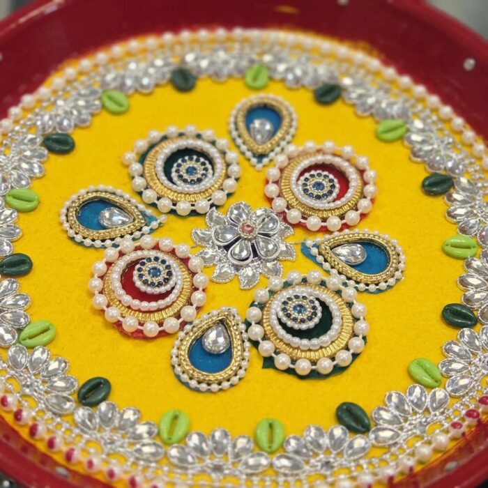 Festive Karwa Chauth Thali Set with channi & Lota - Image 3
