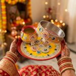 Fancy Karwa chauth thali set for quick shipping in Canada