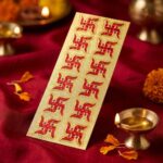 Swastik gold foil sticker sheet