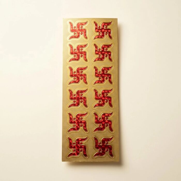 12 Swastik sticker sheet for Diwali
