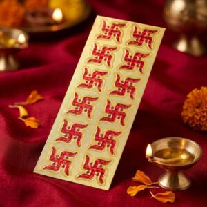 Swastik gold foil sticker sheet